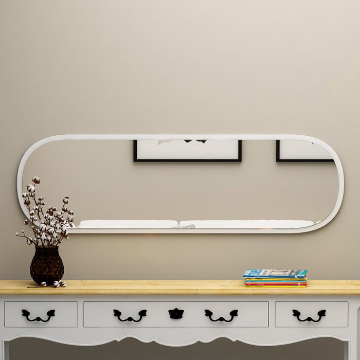 Hanah Home Espejo Magnum - White, Blanco, MDF, 40x120x2.2 cm